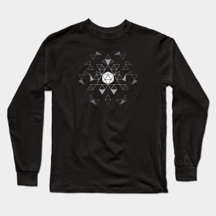 Cyberpunk Geometric D20 Long Sleeve T-Shirt